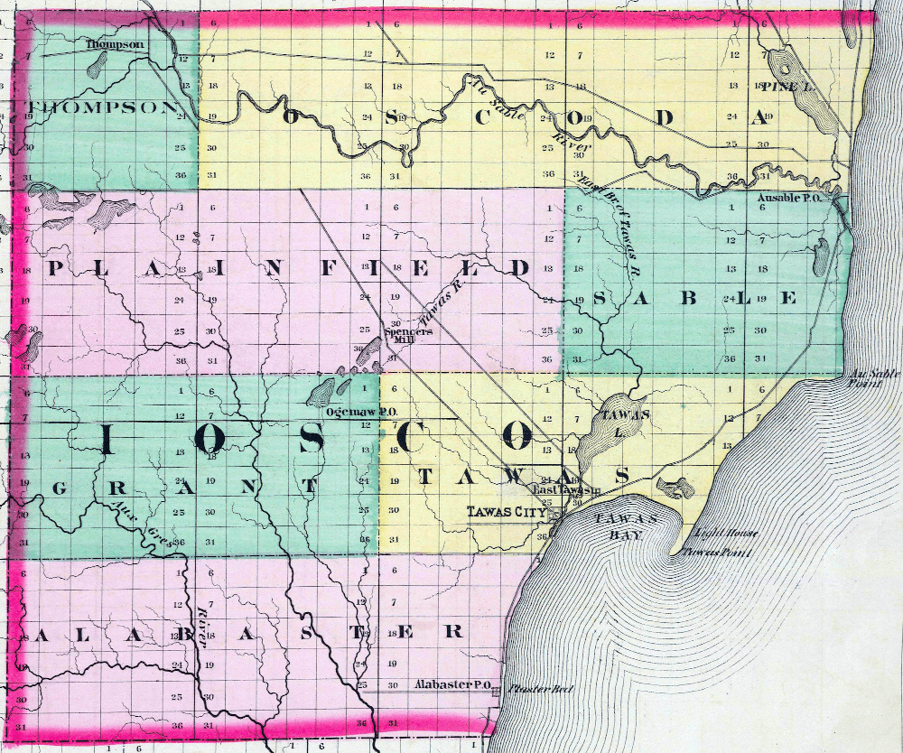 Iosco County Plat Map Iosco County: Maps, Migenweb, Usgenweb