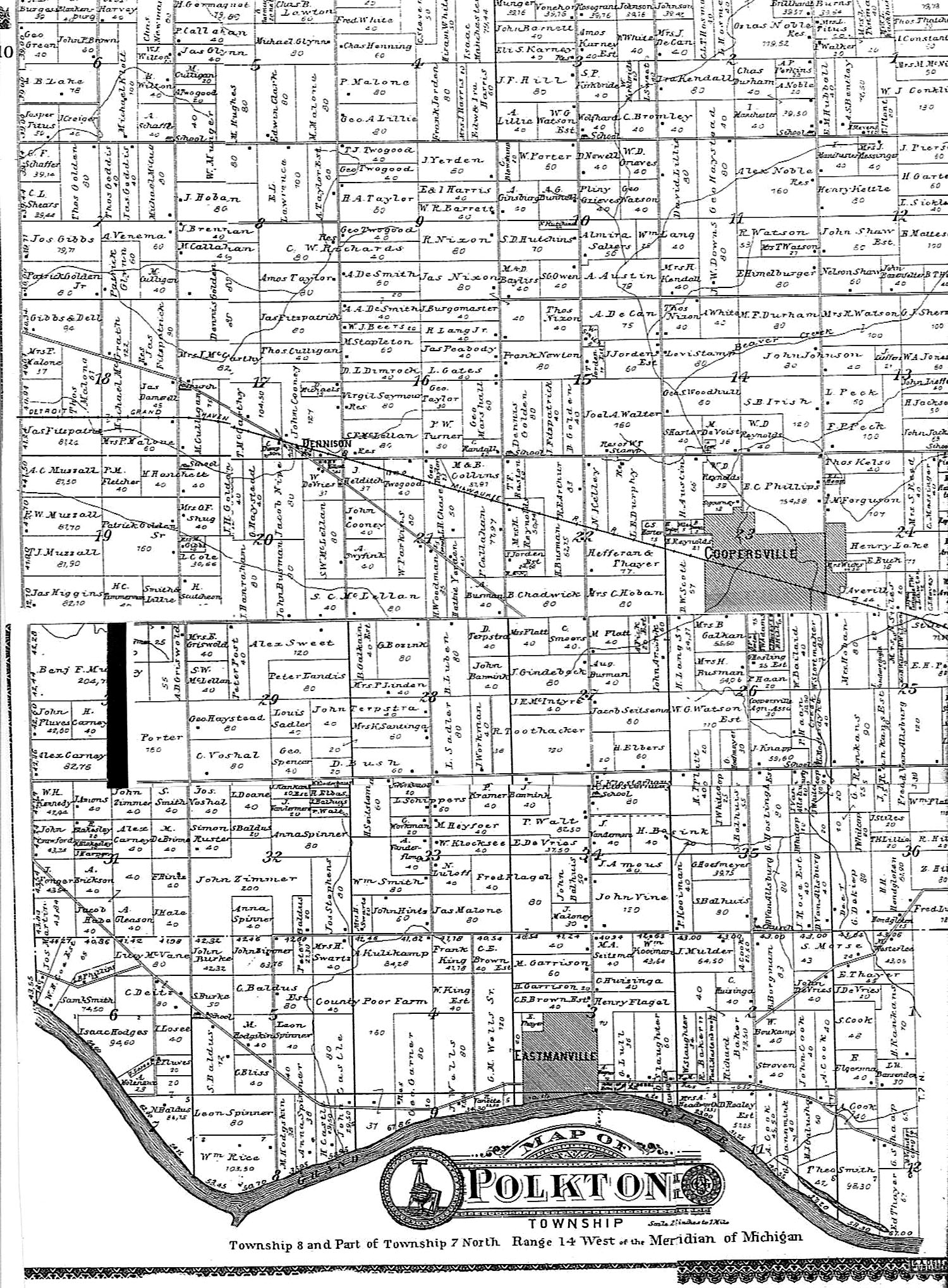 1897 Polkton Township Map