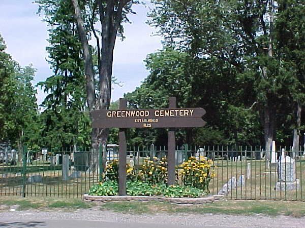 Greenwood Cemetery Sign