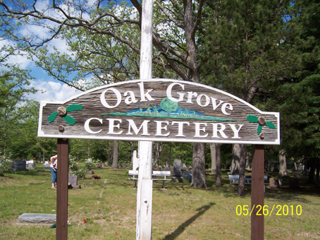 Oak Grove Cemetery Entrance Sign