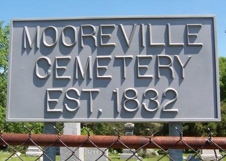 Mooreville Cemetery sign