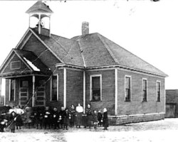Moores Junction School w/teacher Mary Baxter & students. Date unknown. | Contributed by Jim Lalone
