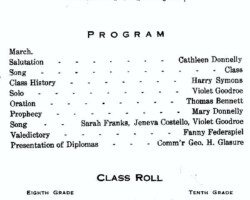 Melita HS 8th & 10th grade commencement program 1916