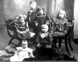 6 unidentified Goodroe children, date unknown
