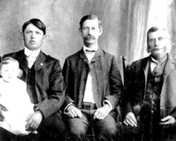 4 generations of Hayes males: Sanford Hayes (center), his father Sanford B. Hayes, his son Ben Hayes, and his grandson George Hayes; date unknown | Contributed by Eric Alli 4 generations of Hayes males, date unknown