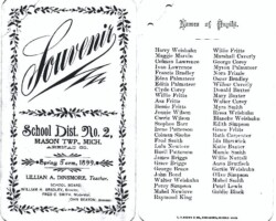Mason School Dist. #2 Souvenir, Spring Term 1899