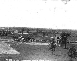 Alger, looking west from the water tank from old postcard; date unknown | Contributed by Marcia Ticknor
