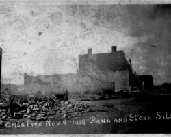 Omer bank & store sites after 4 Nov 1914 fire | Contributed by Chris Scott
