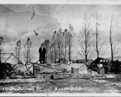 Omer High School site after Nov 1914 fire | Contributed by Chris Scott