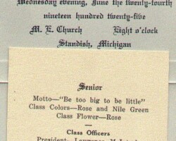 Arenac Co Normal granduation memorabilia 1925 re Verna R Baker