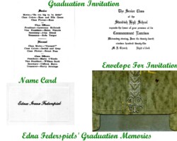 Standish HS graduation memorabilia 1925 re Edna Federspiel