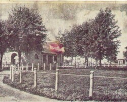 Standish Mackinaw Central Railroad depot, 1908 postcard. Adams and Rogers of Detroit, contractors, built this Richardsonian Romanesque station in 1889 to replace the 1873 wooden building. MCRR built a duplicate in Lawton in 1890. Serves as a welcome center since c 2007.  | Contributed by Marcia Ticknor