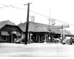 The Trading Post sold gas & sundries, package liquor & rented cabins; date unknown | Contributed by Robert Kosick
