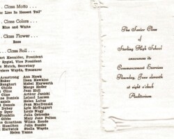 Sterling HS commencement program 1942