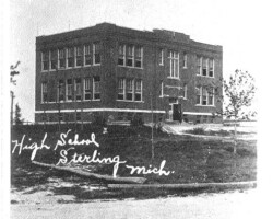 Sterling High School, later became Sterling Elementary when Standish & Sterling HS merged to Standish location; date unknown | Contributed by Marcia Ticknor