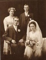 William Wilkes & Martha Kosmider, w/couple, m. 4 Oct 1910, Otsego | Contributed by Gail Harms William Wilkes & Martha Kosmider w/couple 1910