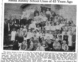 "Melita Sunday School Class" article, date unknown