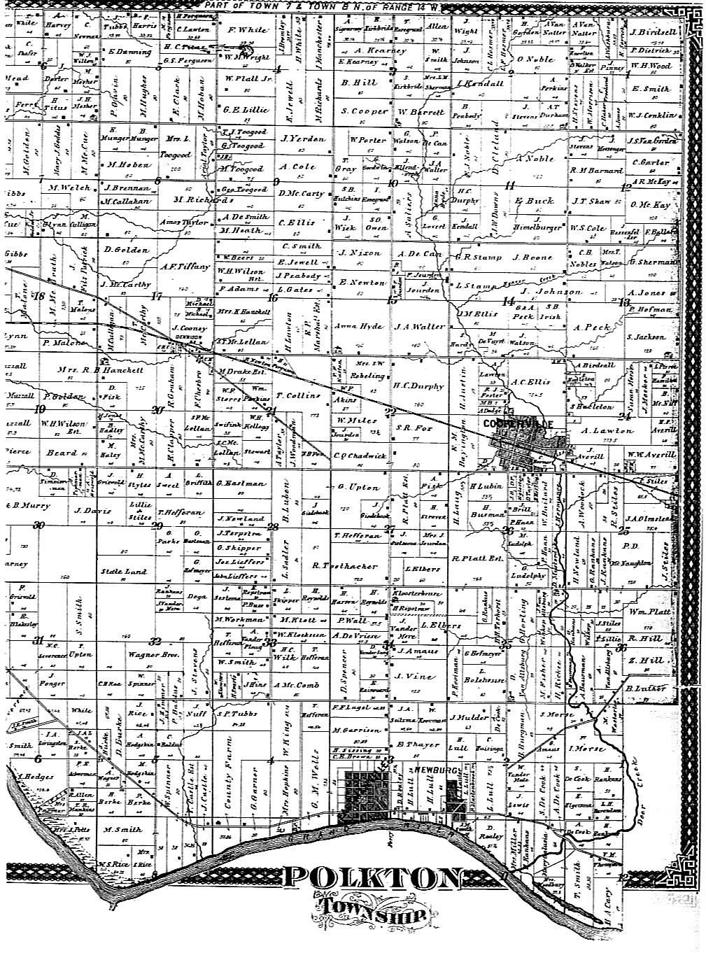 1876 Polkton Township Map