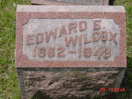 Edward E. Wilcox grave marker