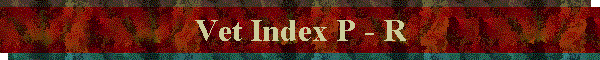 Vet Index P - R